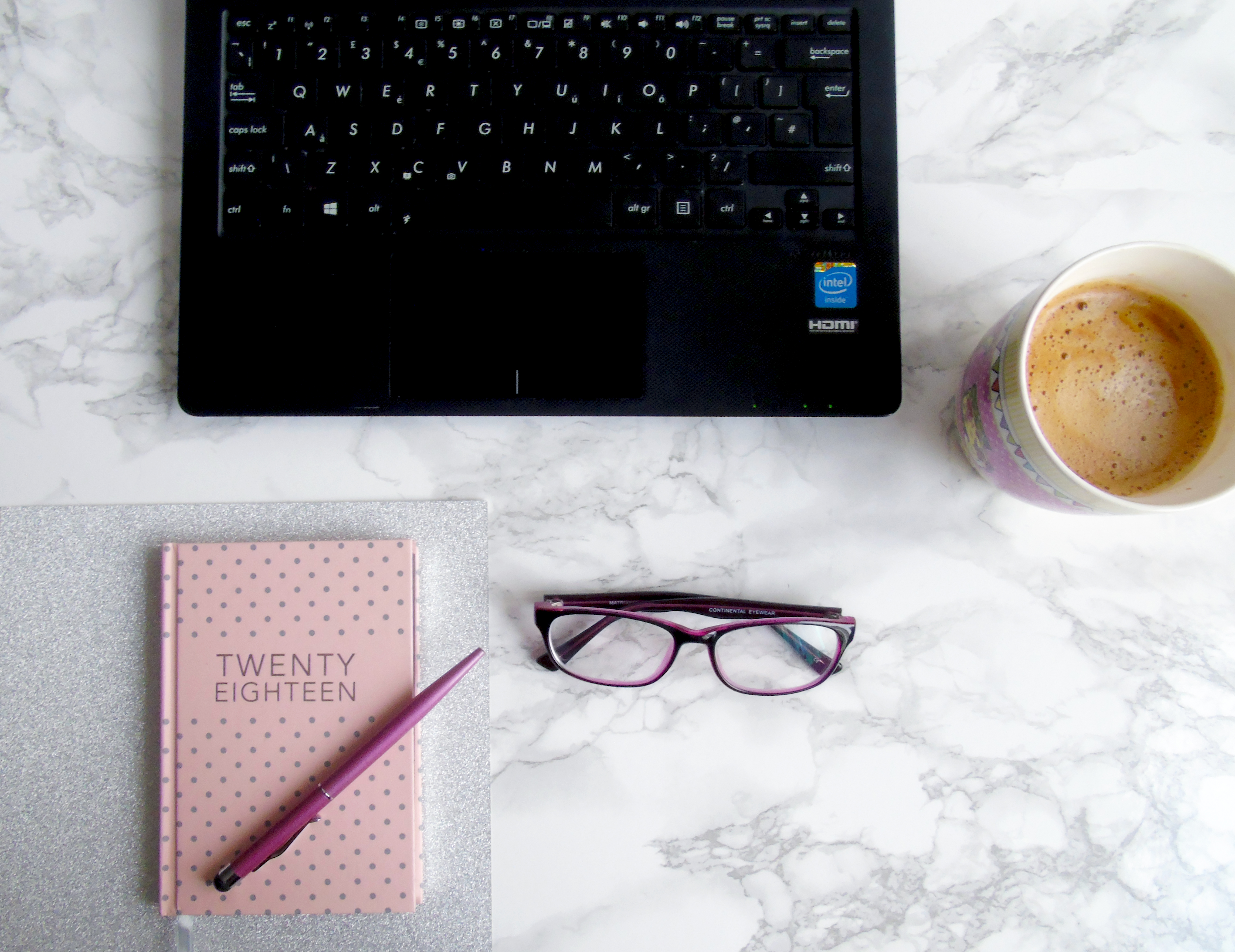Laptop and coffee