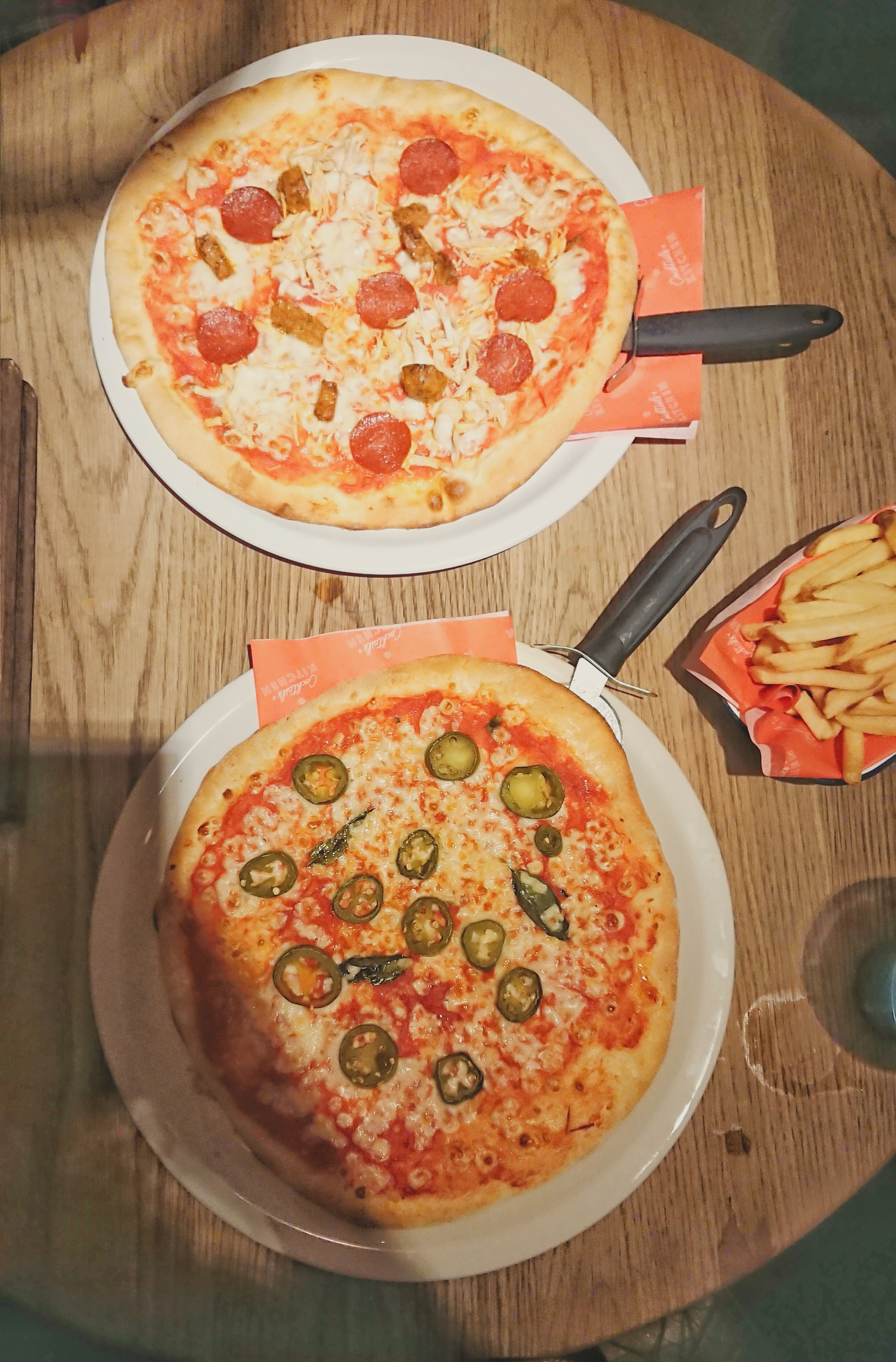 Pizzas from Revolution bar